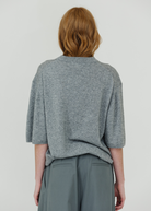 Tibi Washable Cashmere Oversized Easy T in Heather Grey | Shop Tula