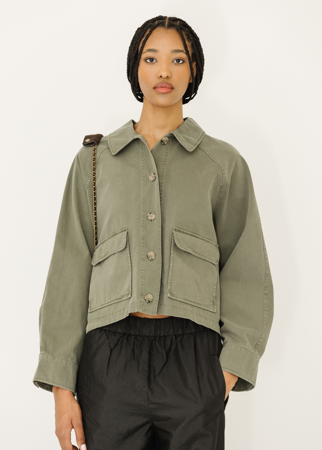 Velvet Carrington Jacket in Axe | Shop Tula