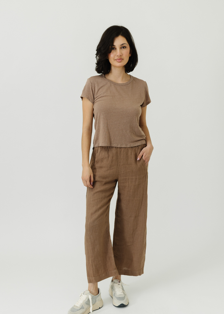 Velvet Lola Linen Pant in Bark | Tula's Online Boutique