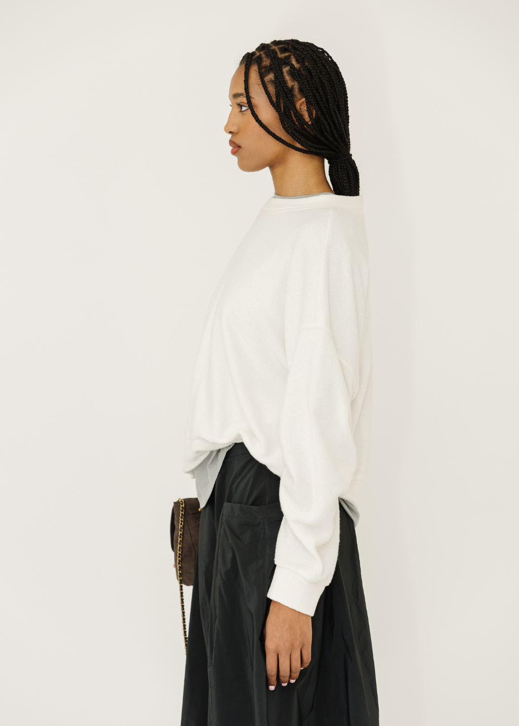 Velvet Yoko Lounge Crew  in White | Shop Tula