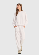 Velvet Zara Lounge Pants in White | Shop Tula