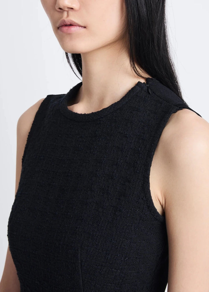 Proenza Schouler Hazel Top in Black Tweed Details | Tula's Online Boutique