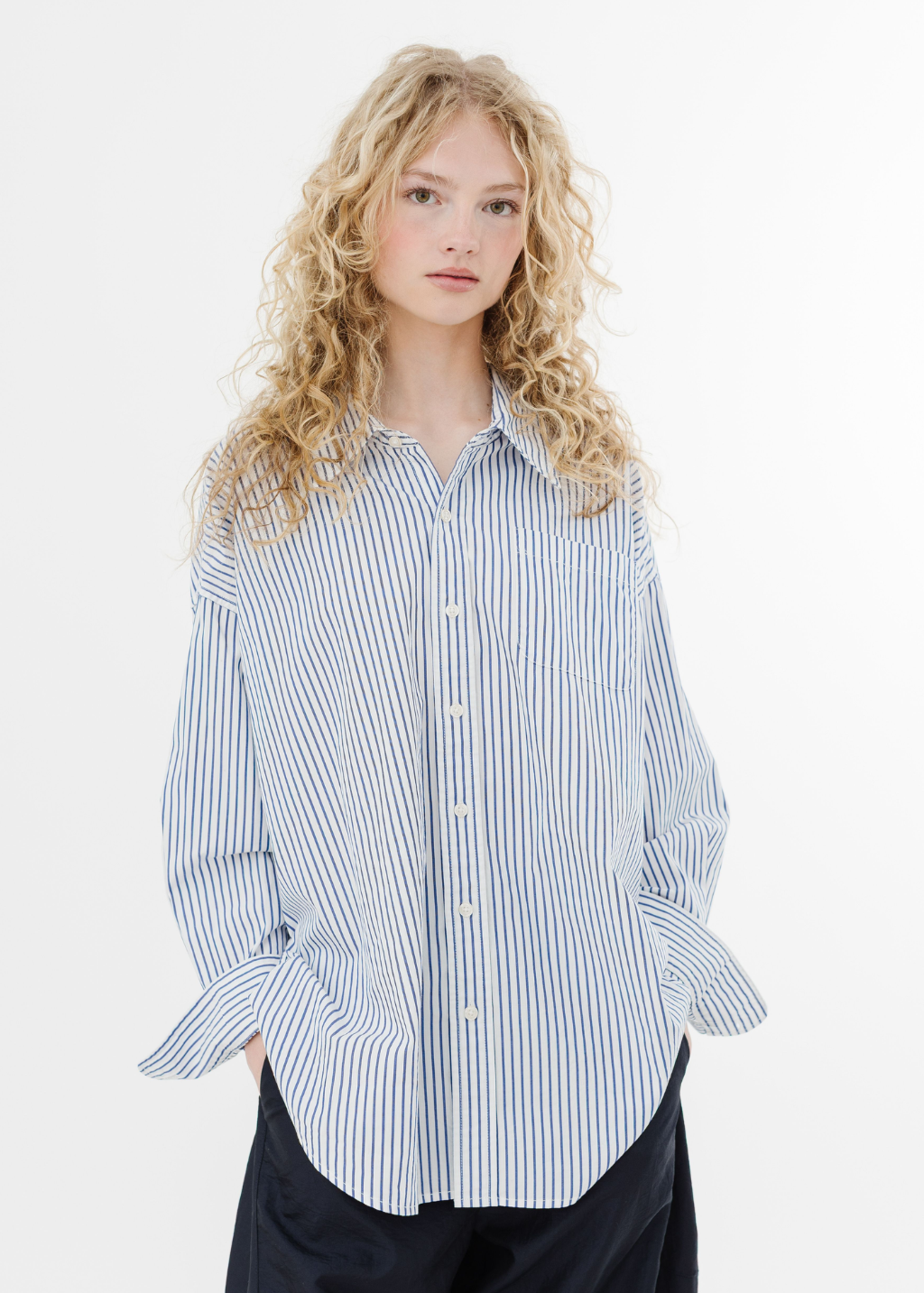 Xírena Beau Shirt in Windy Blue Stripe | Shop Tula