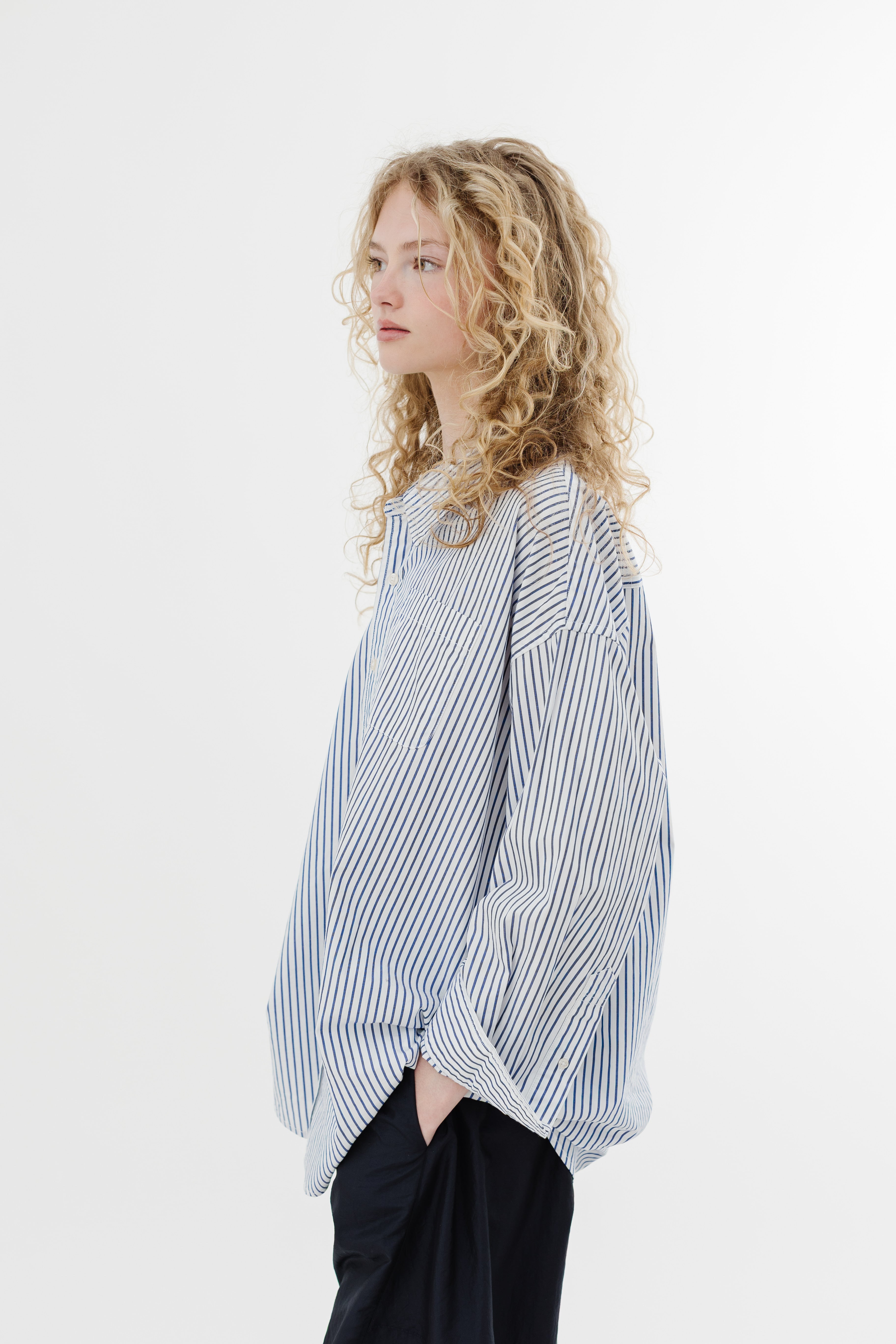 Xírena Beau Shirt in Windy Blue Stripe | Shop Tula