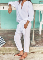 Xirena Draper Pant in White Sand | Tula