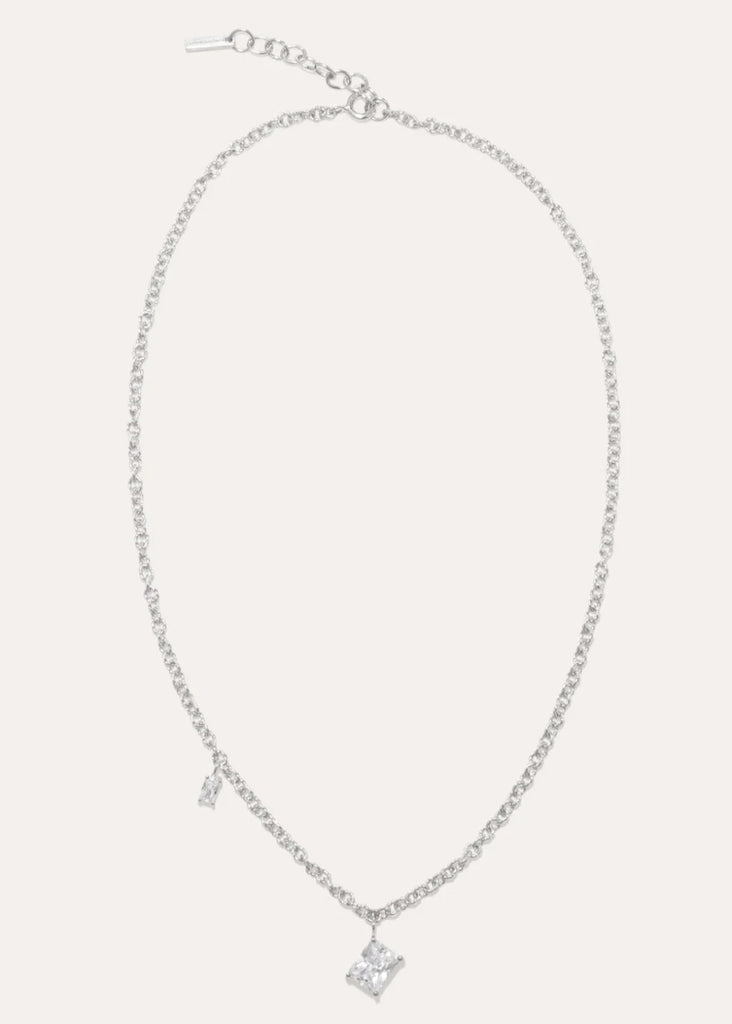 Rhodium Plated Sterling Silver with Cubic Zirconia | Tula's Online Boutique 