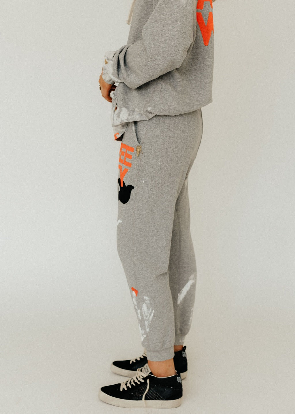Denimist Print Classic Sweatpants - Heather Grey