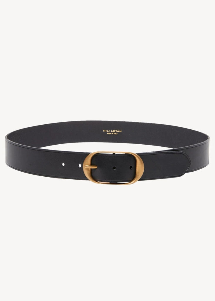 Nili Lotan Black & Brass Belt | Tula's Online Boutique 