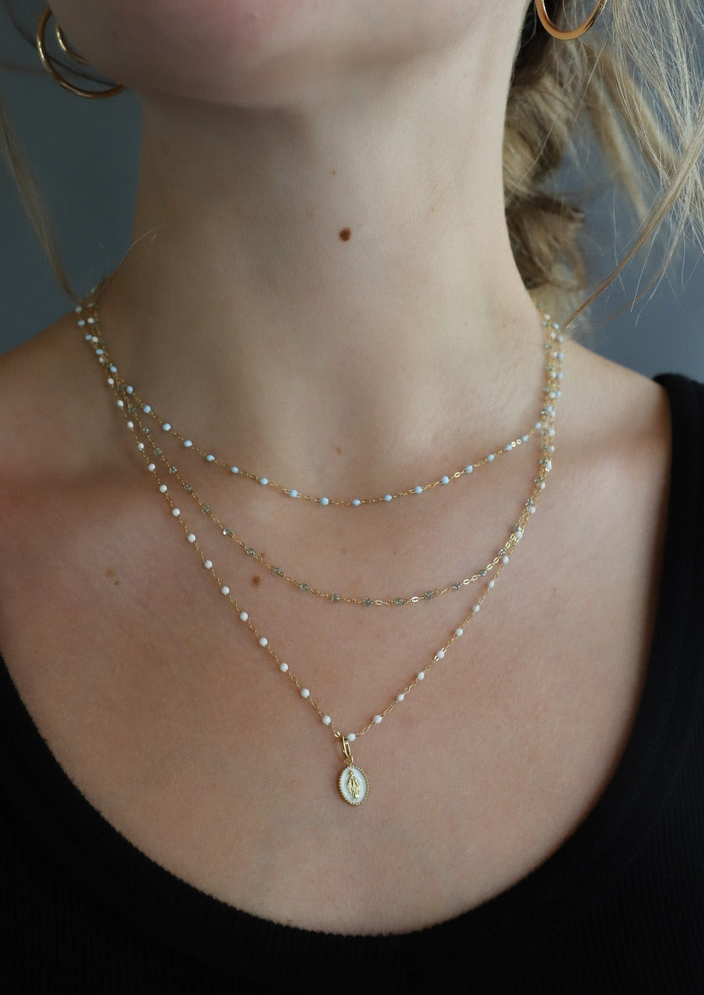 Gigi Clozeau Resin Madone Pendant White | Shop Tula