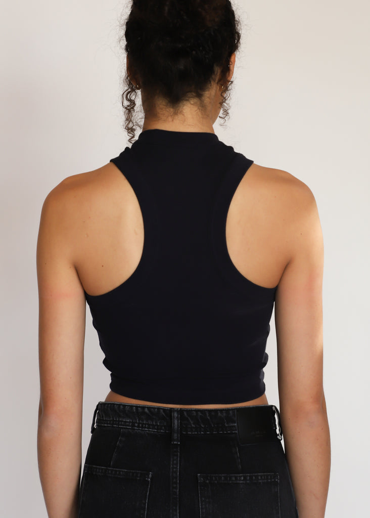Tibi Ribbed T Cropped Tank in Navy | Tula's Online Boutique