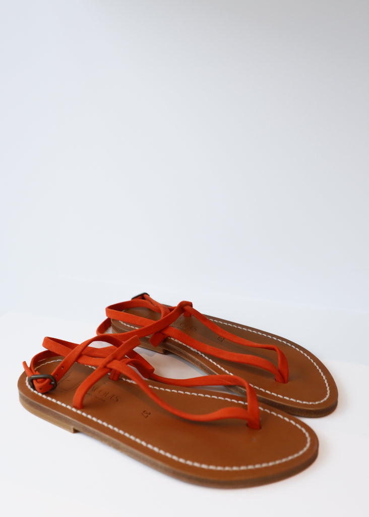 K Jacques Delta Sandal in Vel Naranja | Tula Designer Boutique