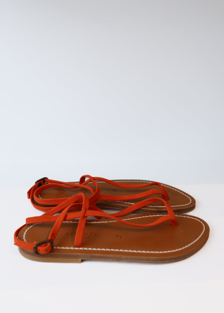K Jacques Delta Sandal in Vel Naranja | Tula Designer Boutique