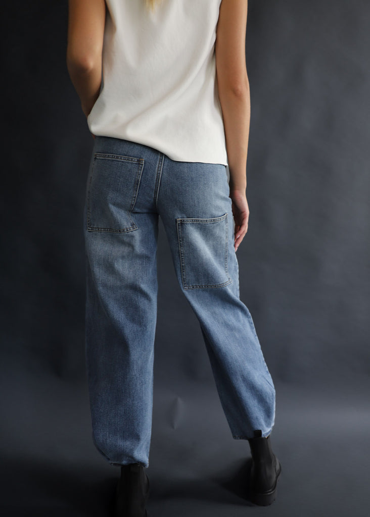 Tibi Classic Wash Denim Long Brancusi Jean Trend | Tula's Online Boutique