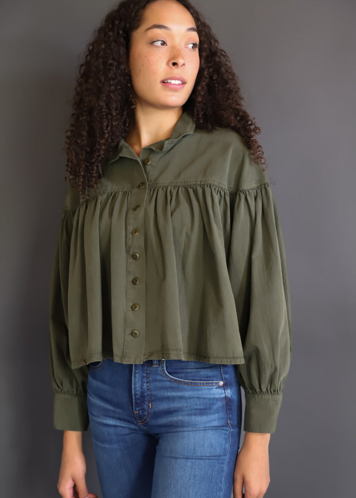 THE GREAT. Poet Shirt Jacket SIDE| Tula's Online Boutique