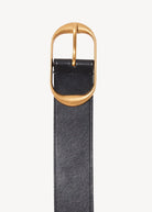 Nili Lotan Nili Belt in Black & Brass | Shop Tula