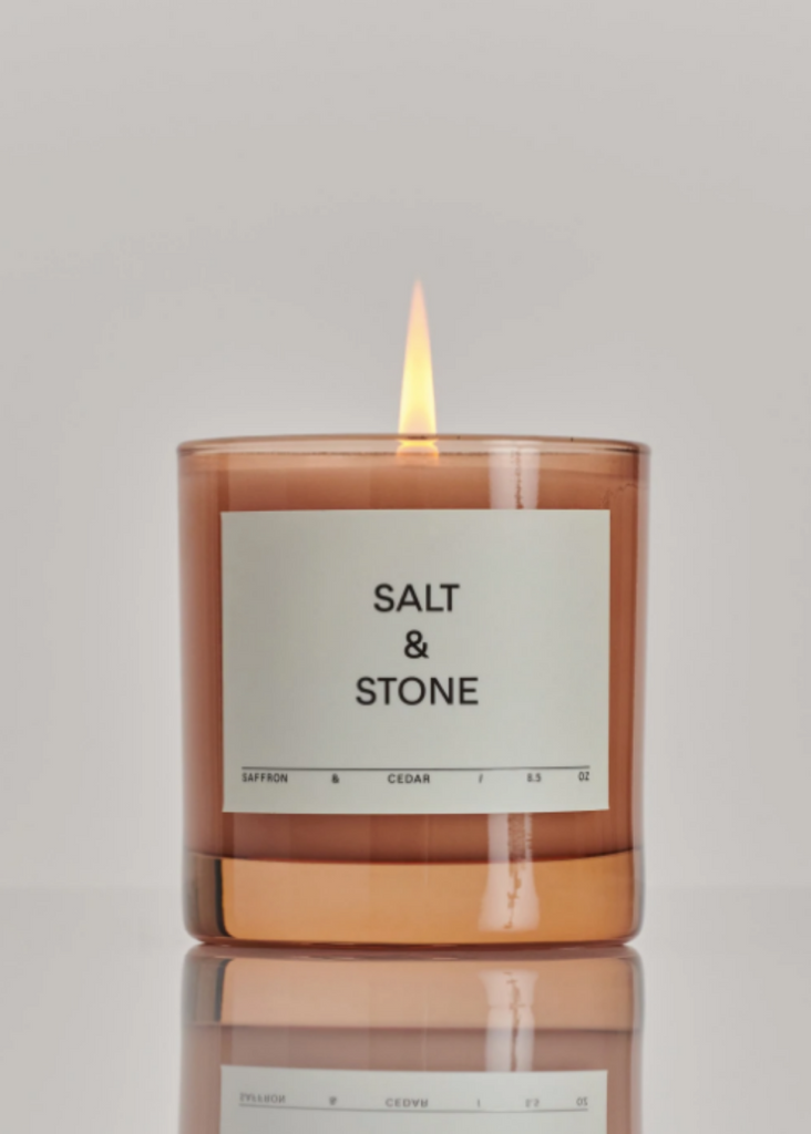 Salt & Stone Saffron & Cedar Candle | Tula's Online Boutique