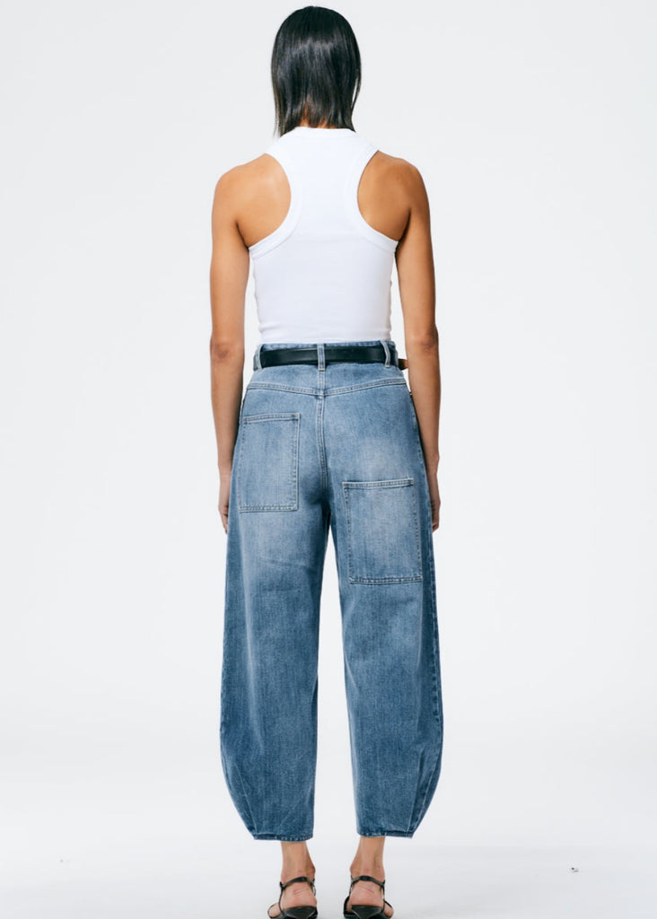 Tibi Ribbed T Cropped Tank in White Back | Tula's Online Boutique