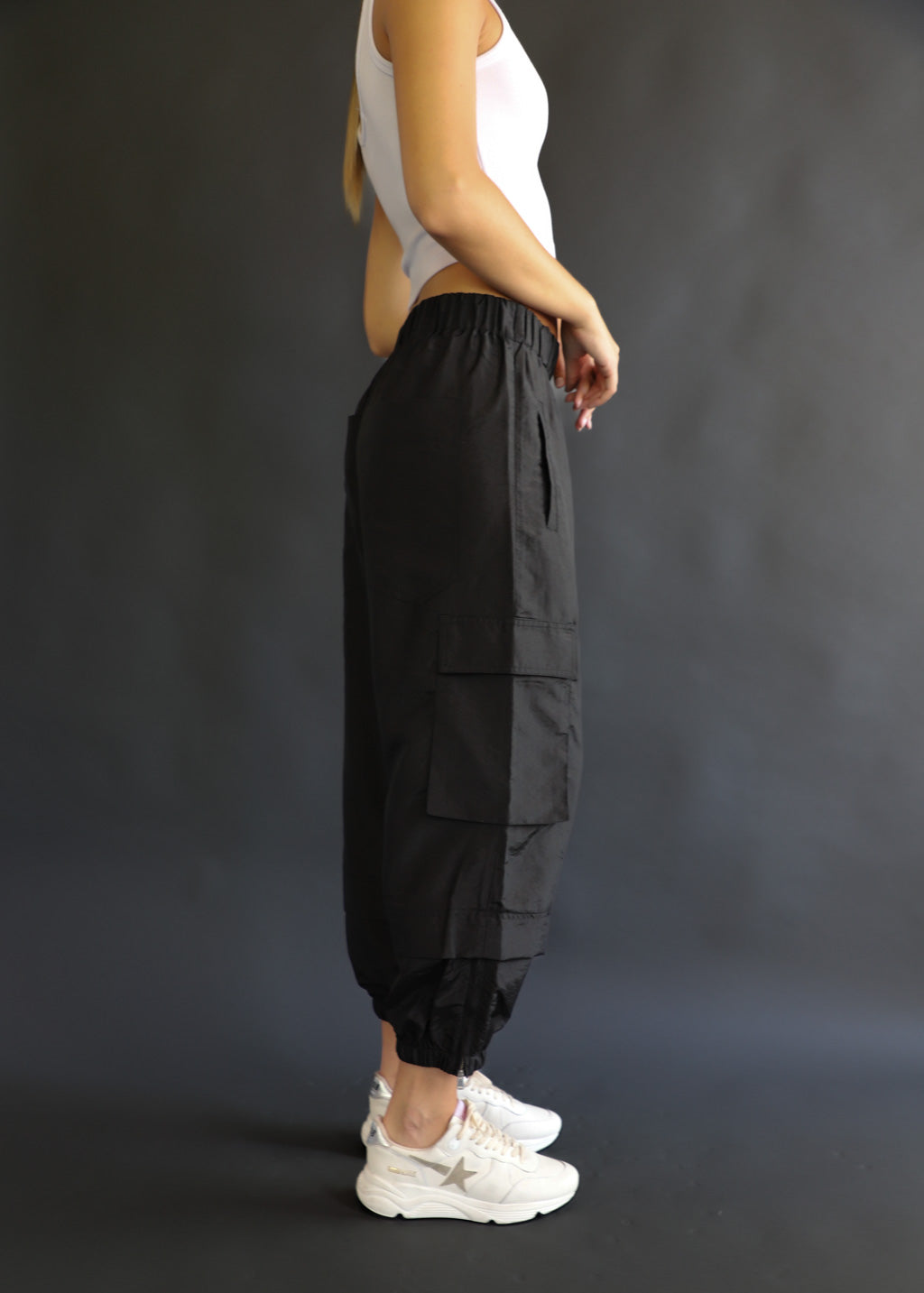 Tibi Crispy Nylon Wilt Pull On Jogger | Shop Tula