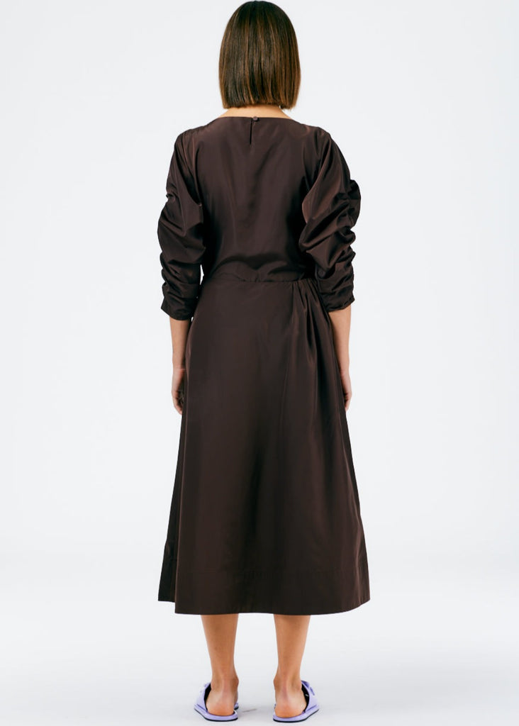 Tibi Italian Sporty Nylon Side Shirred Circle Skirt | Tula Online Boutique