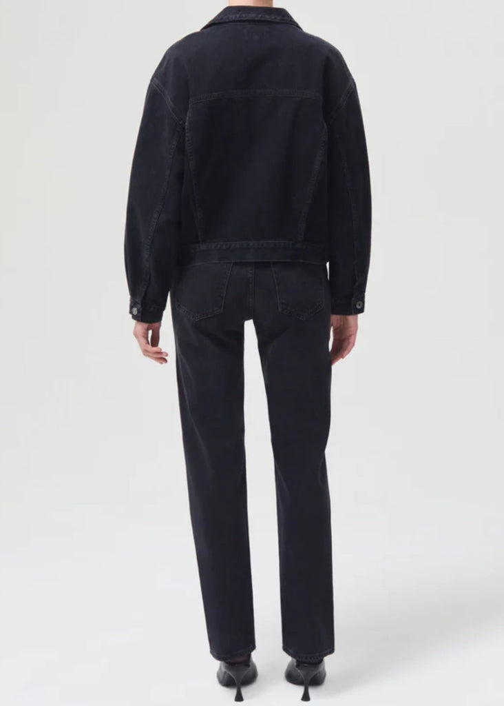 AGOLDE Charli Oversized Denim Jacket in Vega Back | Tula's Online Boutique
