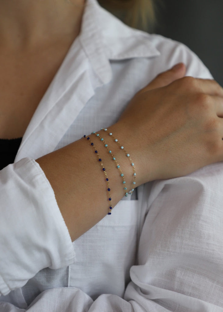 Gigi Clozeau Classic Bracelet Stack Turquoise | Tula's Online Boutique