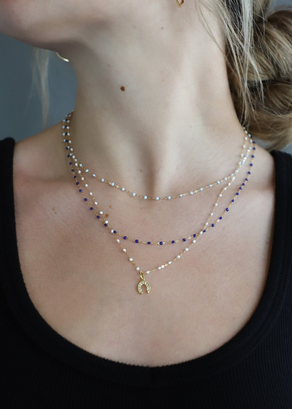 Gigi Clozeau Baby Blue Necklace Stack | Tula's Online Boutique