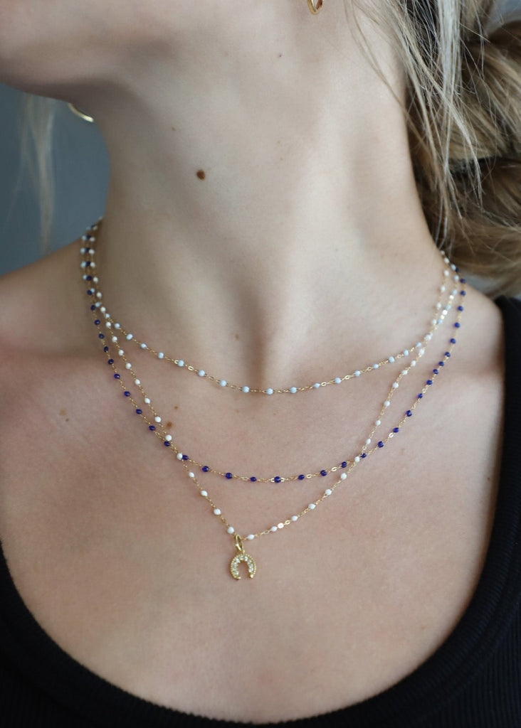 Gigi Clozeau Lapis Blue Necklace Stack | Tula's Online Boutique